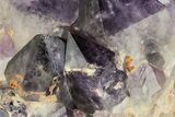 Deep Purple Amethyst Crystal Cluster With Huge Crystals #223299-3